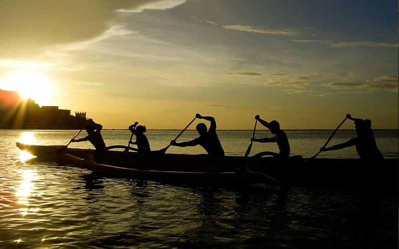 Guam Fine Art Outrigger Paddling